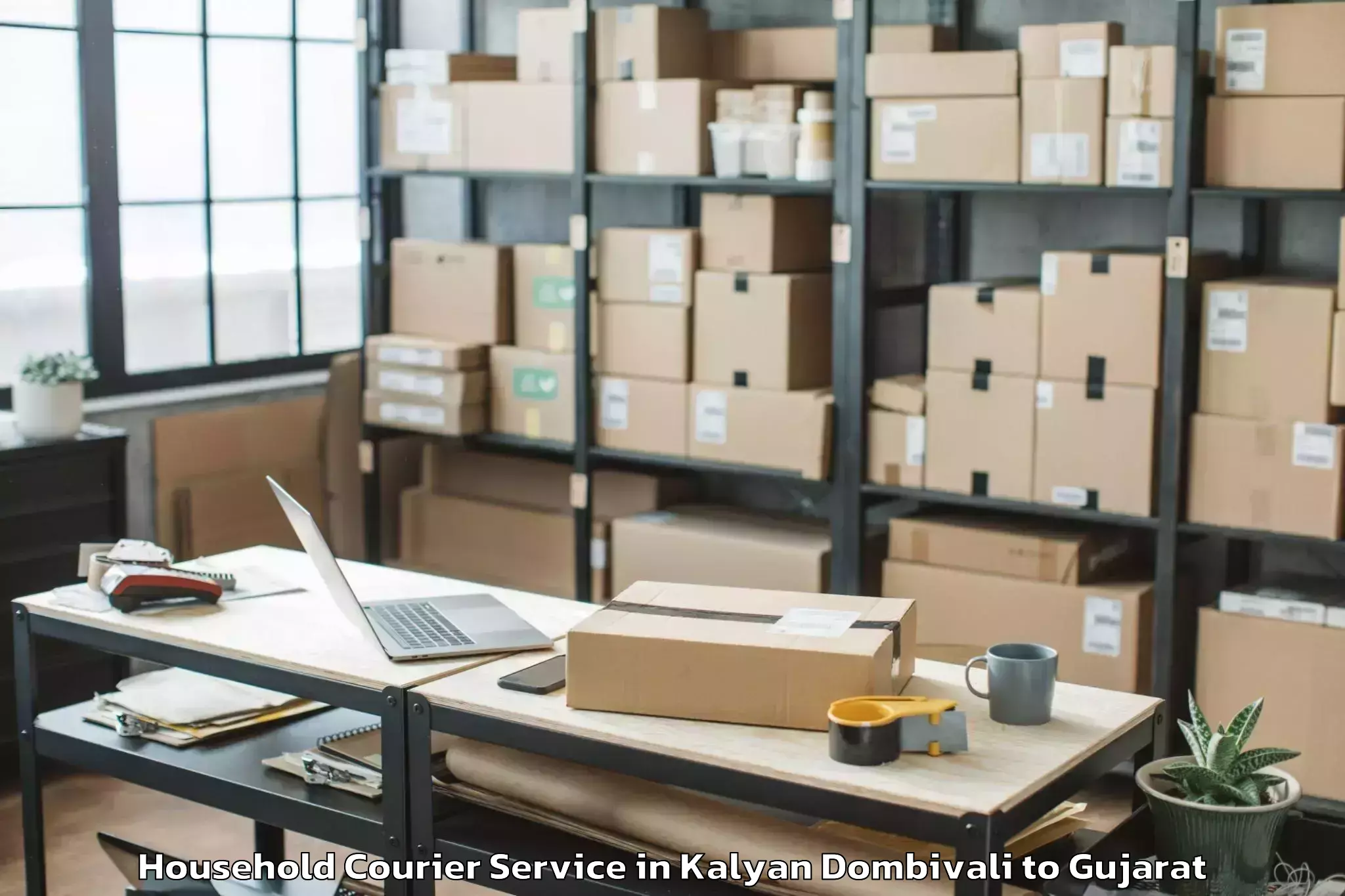 Top Kalyan Dombivali to Upleta Household Courier Available